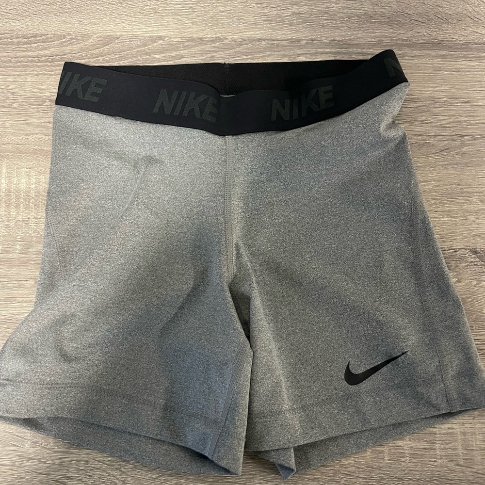 Nike Women's Black and Gray Athletic Shorts
